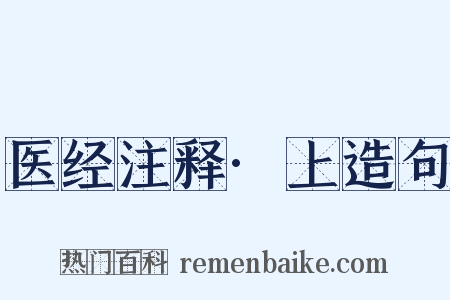 医经注释·上造句是什么意思的图片